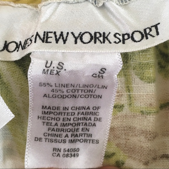 Vintage Jones New York Linen Cotton Hawaiian Print Pants - Picture 6 of 8